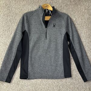 Spyder Men's‎ M Outbound Half-zip Sweater Gray Black Ski Gorpcore